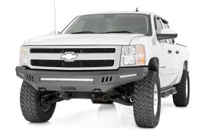 Chevrolet Silverado 1500 Front High Clearance Bumper - Rough Country - BLK LEDs - Flat Black - '07-'13 Chevrolet Silverado 1500 Front High Clearance Bumper - Rough Country - BLK LEDs - Flat Black - '07-'13